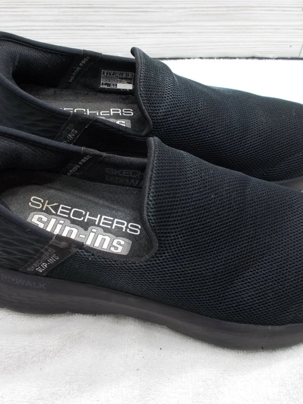 Skechers 216491 Slip-Ins Air Cooled Memory Foam Black Hands Free Shoe Men's 8